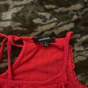 Ambiance Vibrant Red Sleeveless Top